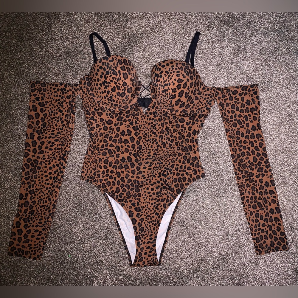 La SENZA leopard Print Brown One-Piece